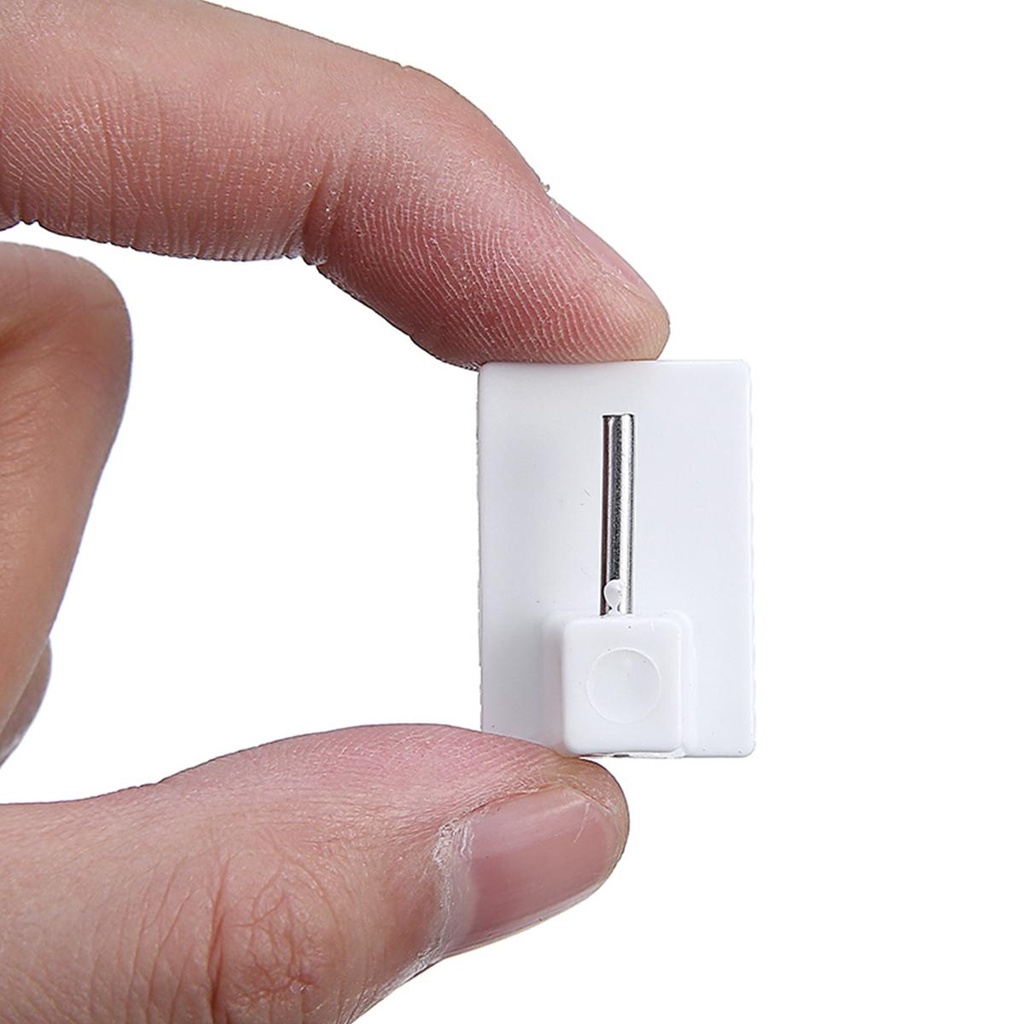 Set 10 / 20 / 50 Kẹp Giữ Rèm Cửa Tự Dính Hình Chữ Nhật Bằng PVC Tiện Dụng Giá Đỡ