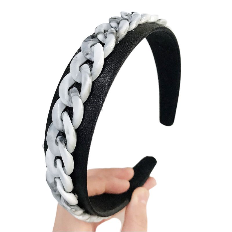 Flgo Băng Đô Bện Sợi Acrylic Màu Kẹo Ngọt Ngào Rửa Mặt Bản Rộng Cho Nữ