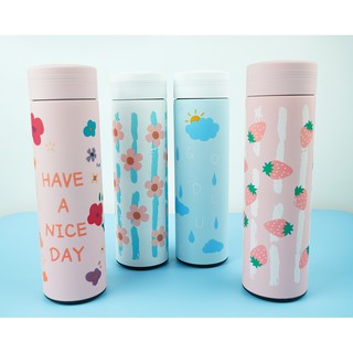 Bình nước giữ nhiệt vỏ cao su lì kèm lọc trà 500ml