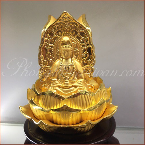 Tượng Phật 3 Mặt--Vàng 10*11cm