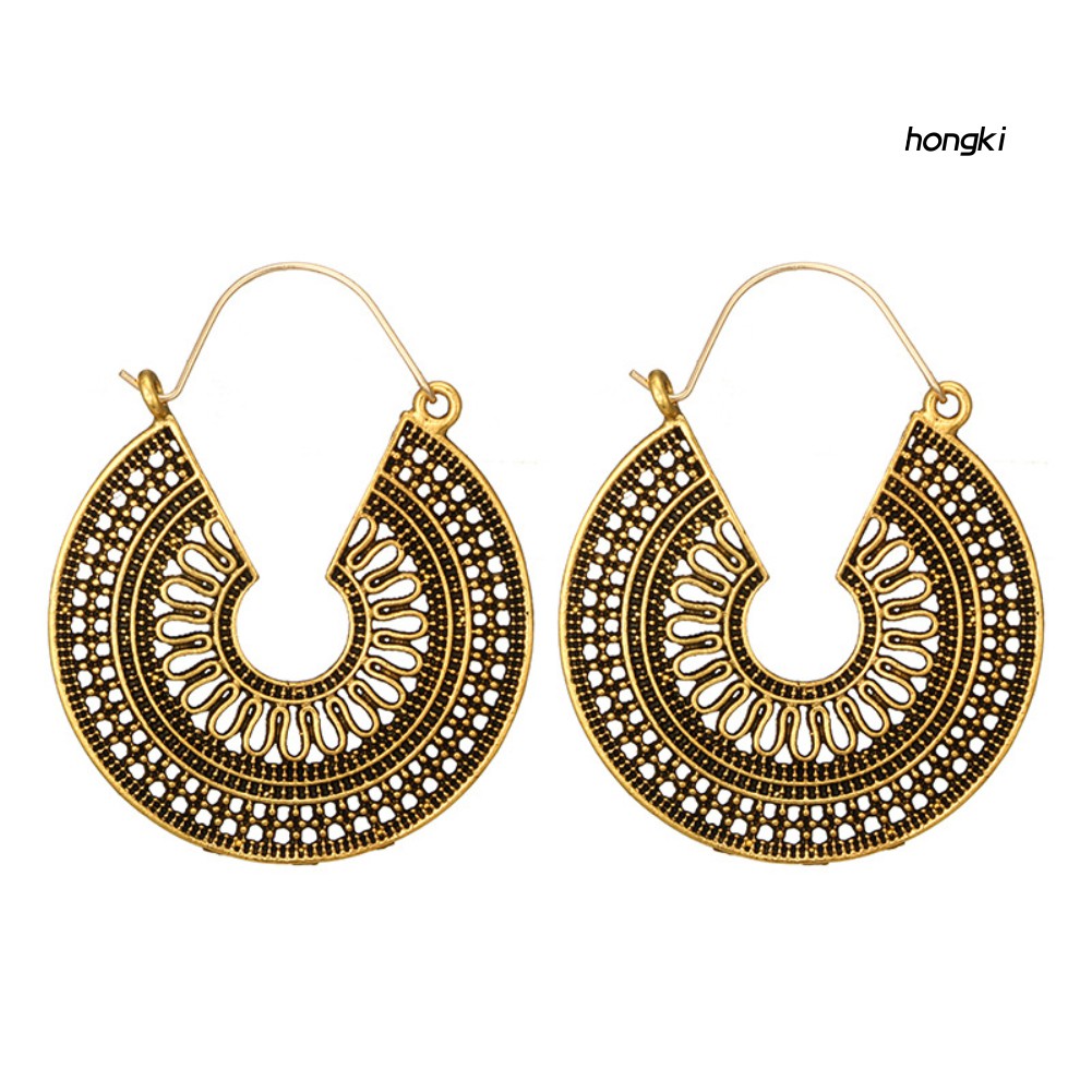 (Hàng Mới Về) Bông Tai Hình Chữ C Phong Cách Vintage Thời Trang Cho Nữ