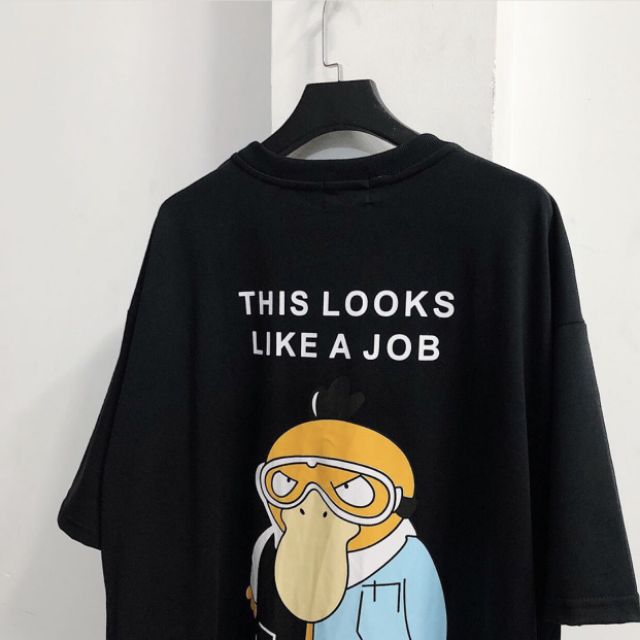 [ Hình thật ] Áo thun tay lỡ Unisex Vịt Like A Job🦆