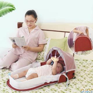 Giường ngủ chống muỗi có thể gấp gọn lại thành ba lô tiện lợi dành cho bé