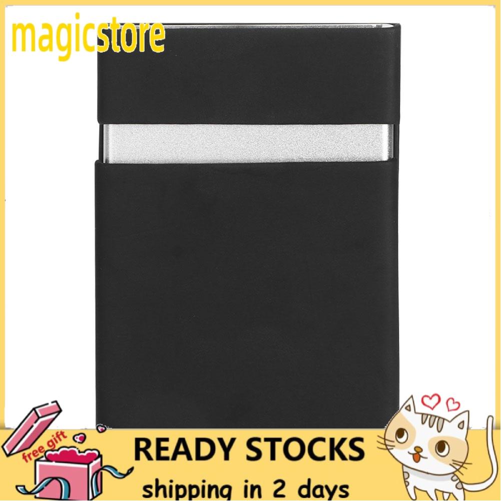 Business Card Holder Business Card Case PU Leather Name Card Holder Slim Business Cards Holder Wallet Professional Business Card Carrier Slim Metal Pocket Card Holder with Magnetic Shut