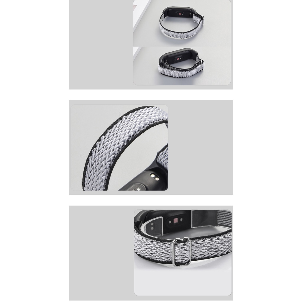 Dây Đeo Thay Thế Chất Liệu nylon Co Dãn Cho Xiaomi Mi band 3 4 5 6