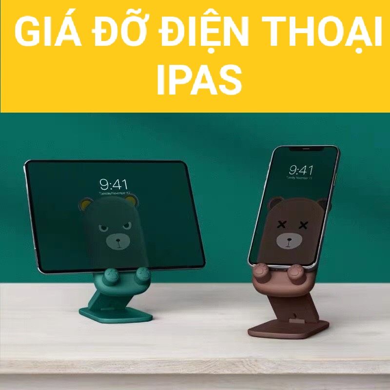 Giá đỡ điện thoại hình gấu trúc cu te mặt silicon