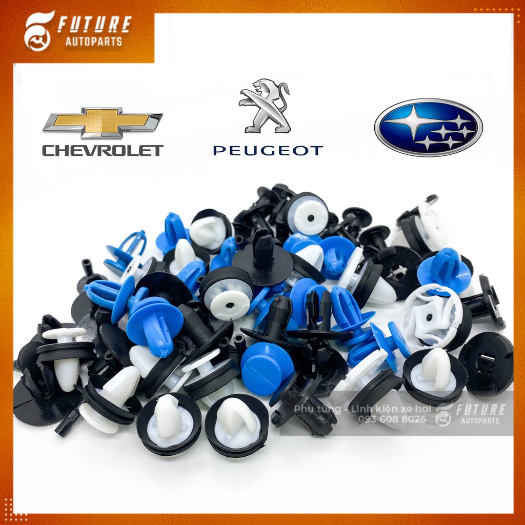 Vít nhựa, chốt nở nhựa cho dòng xe Chervolet, Peugoet, Subaru - Future Autoparts