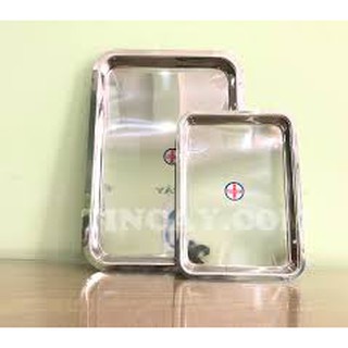 Khay inox đựng dụng cụ y tế hình chữ nhật