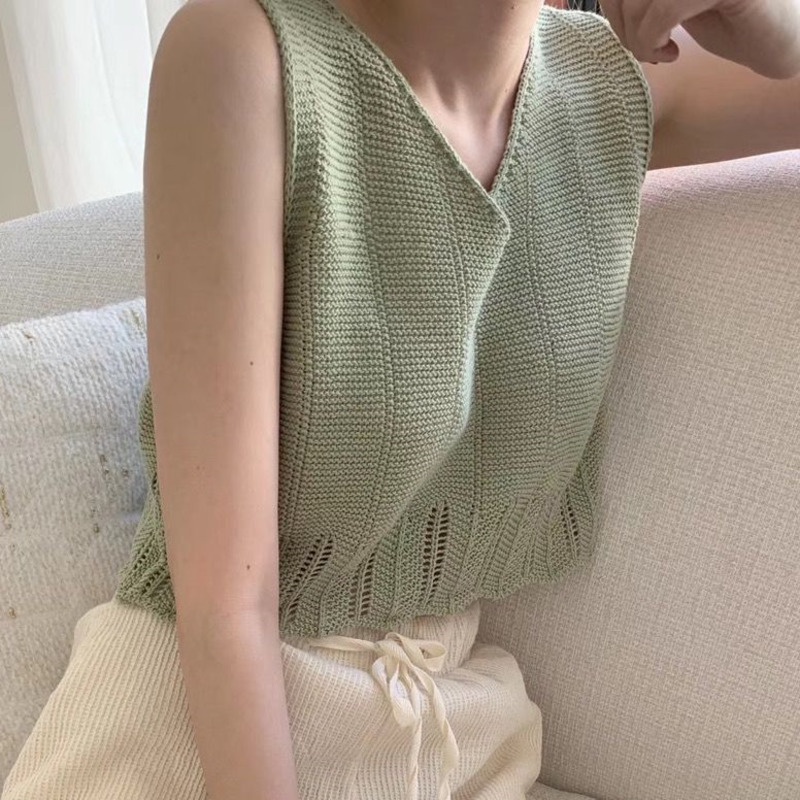 Áo Len Không Tay Thời Trang Cho Nữ