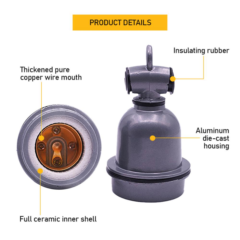 Đèn Sưởi E27 E3W5 Bằng Gốm Có Công Tắc Cho Thú Cưng