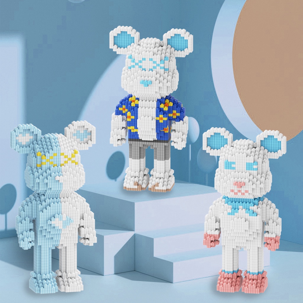Lego Bearbrick, Lego Kaws Đồ Chơi Lắp Ráp Thông Minh Mô Hình Gấu Bearbrick Cỡ Lớn 30cm Cho Bé Gái annhienstore