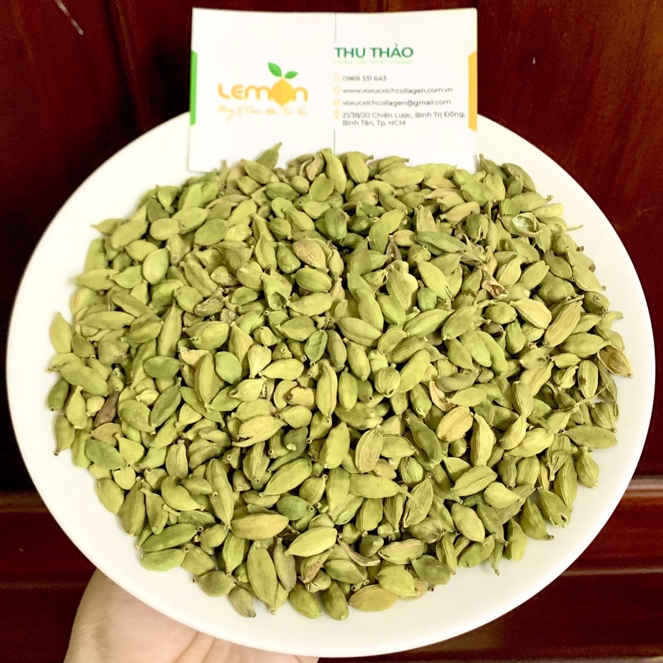 1Kg Bạch đậu khấu hạt bưởi xanh Ấn Độ - Green Cardamom - Mùi vị thơm cay ngọt đặc trưng