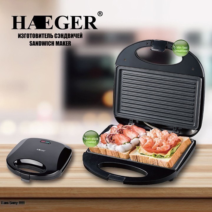 [Mã ELHADEV giảm 4% đơn 300K] Máy nướng thịt BBQ, kẹp bánh mì dài Haeger 750W