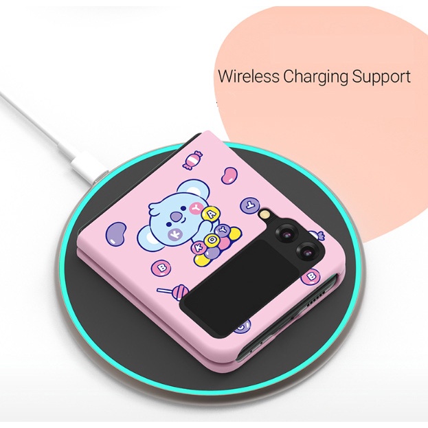 Bao da điện thoại in hình BT21 cho Samsung Galaxy Z FLIP 4 / Z FLIP4 5G