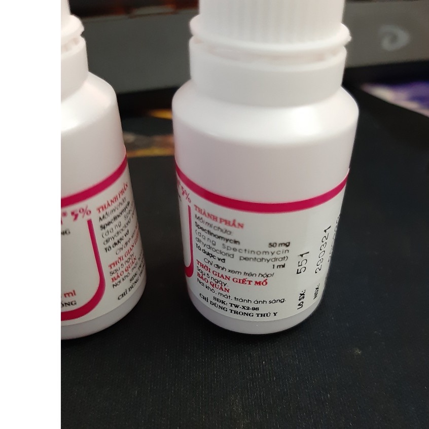10ml Spectinomycin 5% Đ.ặ.c t.r.ị t.i.êu chảy dạng siro ngọt