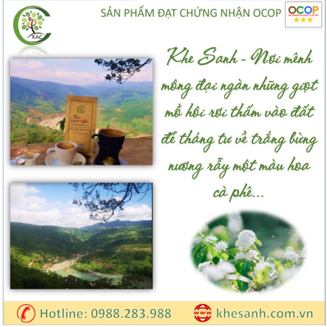 Cà phê nguyên chất  Arabica & Robusta Khe Sanh