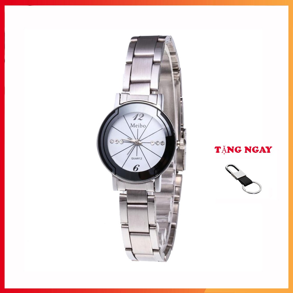 Đồng hồ nữ Meibo dây kim loại chống nước (BH 3 tháng )