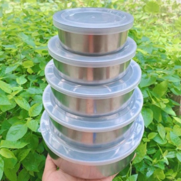 Bộ thố lạnh inox 5 món [ BÁT INOX 5 MÓN ]