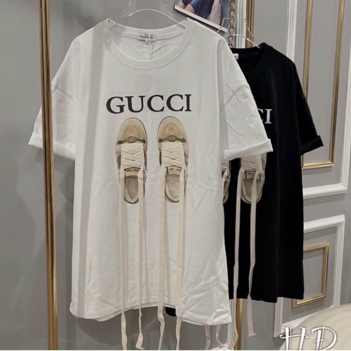 Áo thun nam nữ GC Đôi Giày, Áo thun unisex tay lỡ 3158 ullzang form rộng oversize chất liệu Cotton xịn dày dặn A3