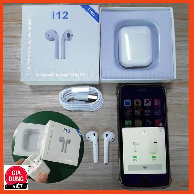 TAI NGHE BLUETOOTH 5.0 THẾ HỆ MỚI CẢM ỨNG I12 ÂM CỰC HAY BASS MẠNH SIÊU KHỦNG HÀNG CHUẨN