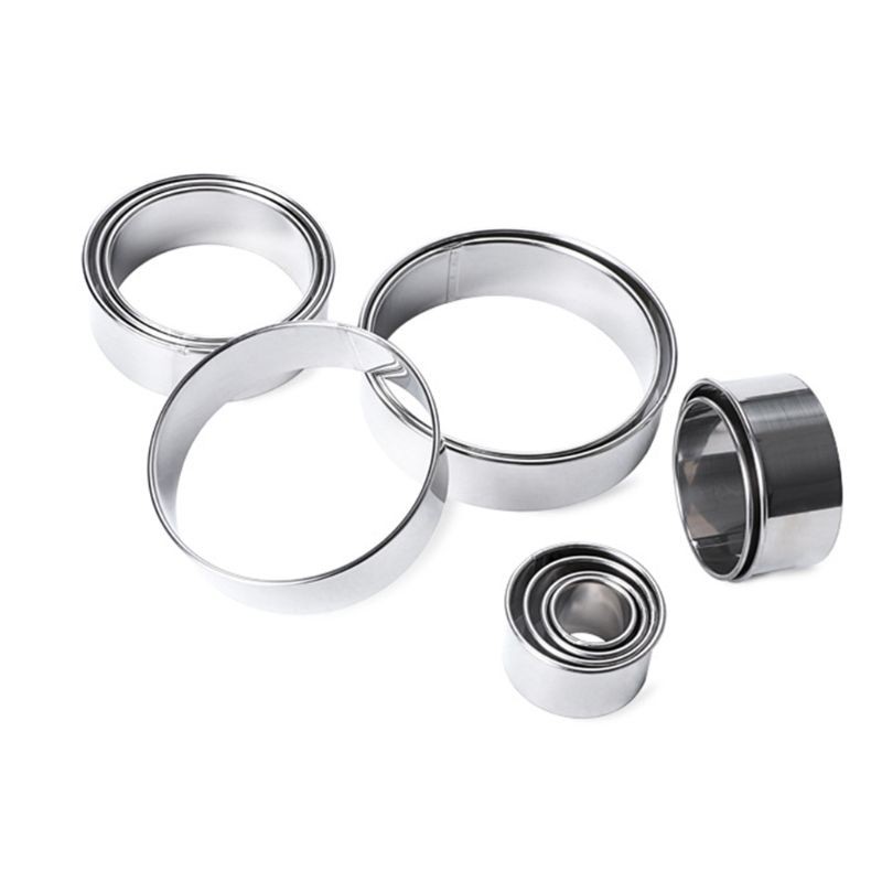 Set 14 Khuôn Tròn Cắt Bánh Quy Bằng Thép Không Gỉ