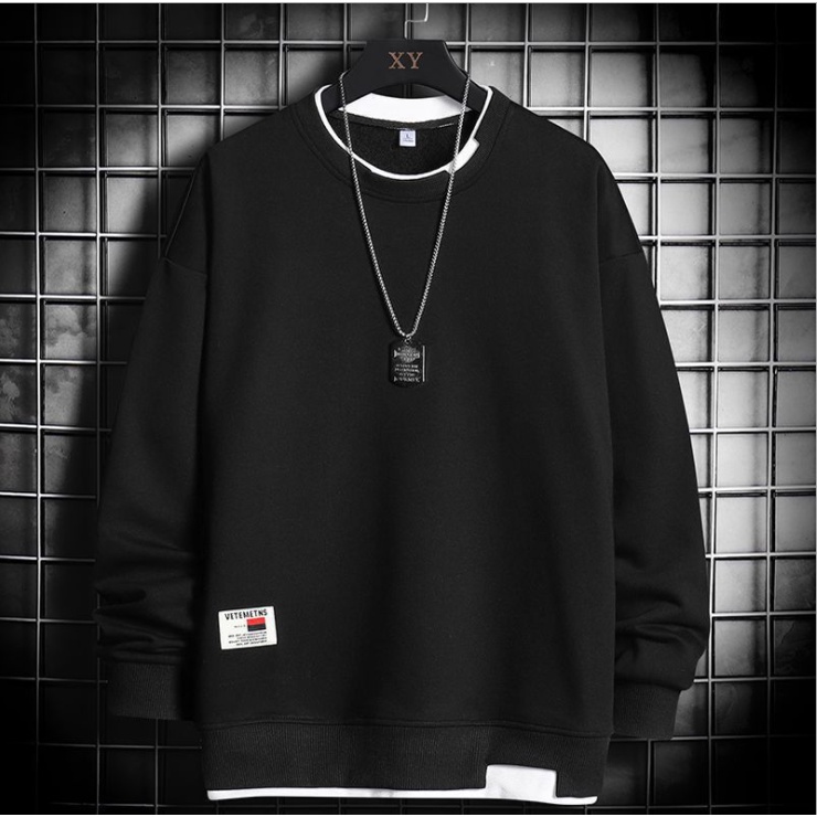 Áo thun cổ tròn dài tay giả 2 chiếc thời trang thu đông 2022