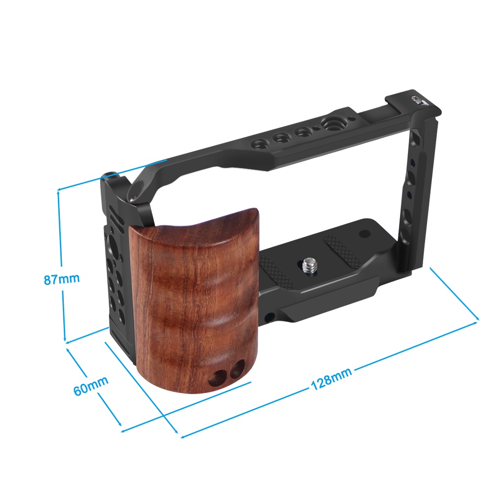 Lồng Máy Ảnh XT-XINTE ZV-E10 Cầm Tay Bằng Gỗ Hồng Sắc Tháo Lắp Nhanh Chống Trầy Xước