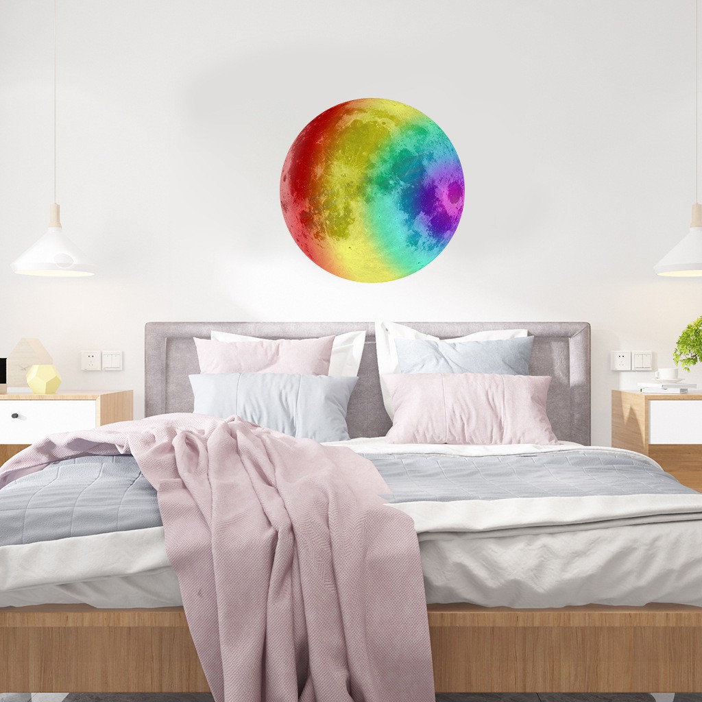 Dạ quang mặt trăng dán tường [HOT] siêu sáng trong đêm (30 x 30 cm) AmyShop