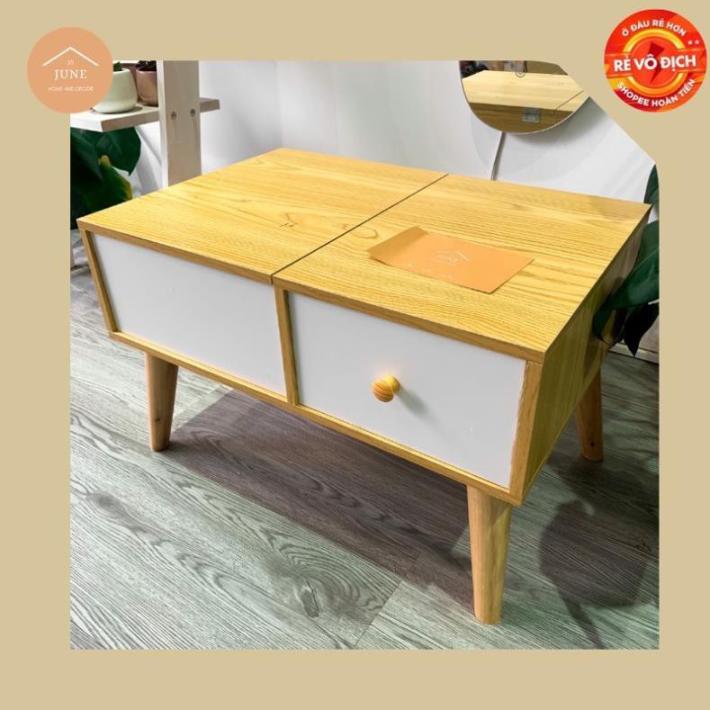 🌟MIỄN SHIP🌟 Bàn Trang Điểm Ngồi Bệt, Bàn Phấn Có Gương Gỗ MDF Cao Cấp Chịu Lực Cao - 25 June Decor