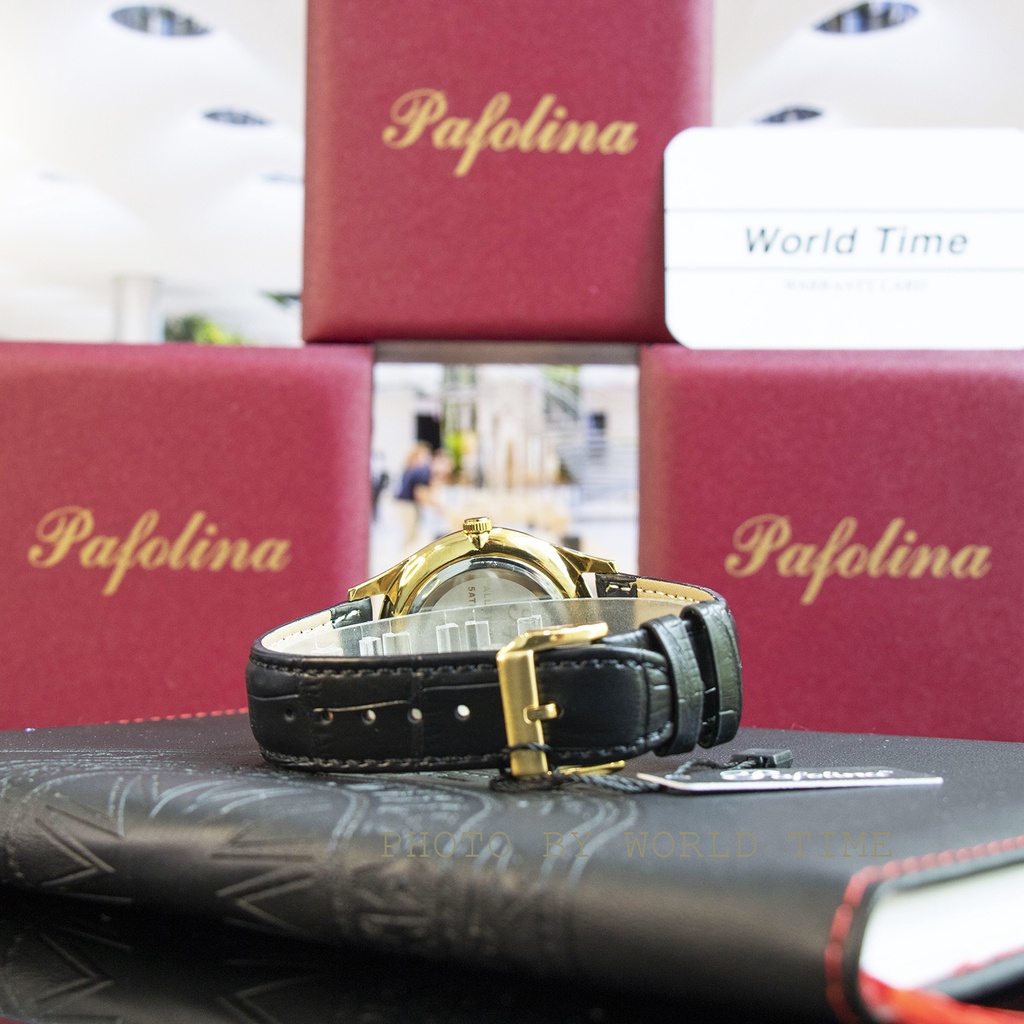 Đồng Hồ Nam Pafolina 5033M dây da Chính Hãng Full Box - Kính Sapphire - Chống xước, chống nước - Thẻ Bảo Hành 3 Năm