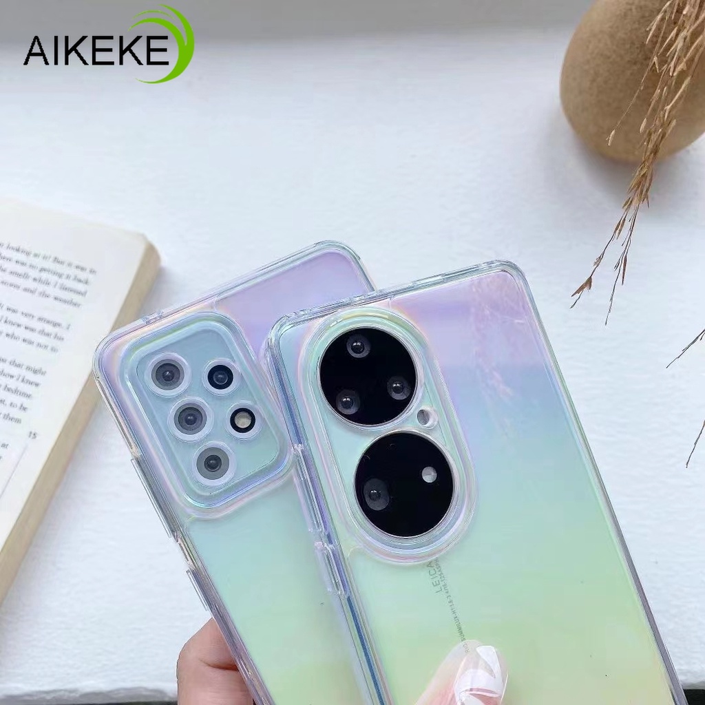 Ôp Điện Thoại tpu Dẻo Trong Suốt Màu Cầu Vồng samsung galaxy a51 a71 a22 a72 4g a53 a22 a32 a33 5g a12 a52 a52s m32 4g 5g m12 Ốp