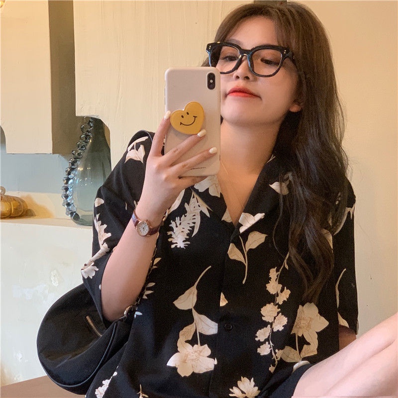 Áo Sơ Mi Tay Ngắn Dáng Rộng Thiết Kế Mới Thời Trang Theo Phong Cách Hồng Kông Cho Nữ