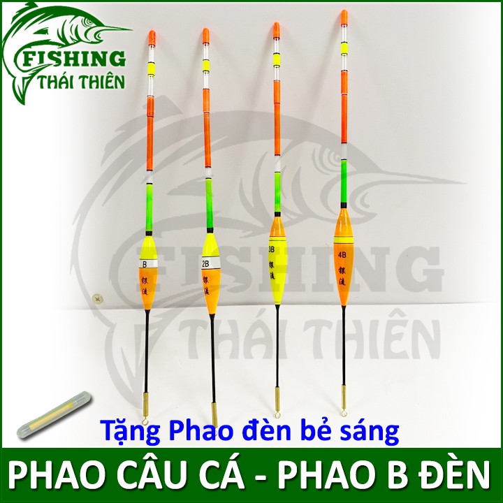 Phao câu cá, Phao B Mica Dùng Đèn Bẻ Sáng