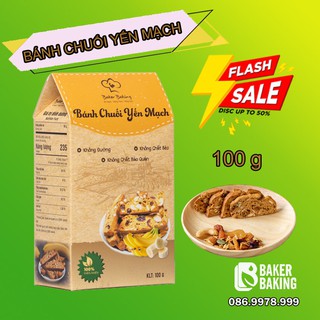 Bánh ăn kiêng❤️FREESHIP❤️Bánh giảm cân Chuối Yến Mạch không đường, nguyên cám 100%, dành cho người tập gym, KL 100g