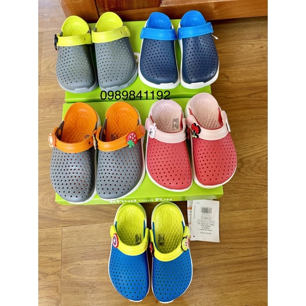 Dép cross cho bé họa tiết sục bít đầu nhiều màu lựa chọn MAICORS2SA tặng thêm 4 sticker cross