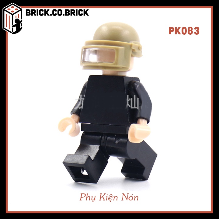 Phụ Kiện  MOC Army Nón SWAT Mũ Bảo Hiểm Màu Kem PK083