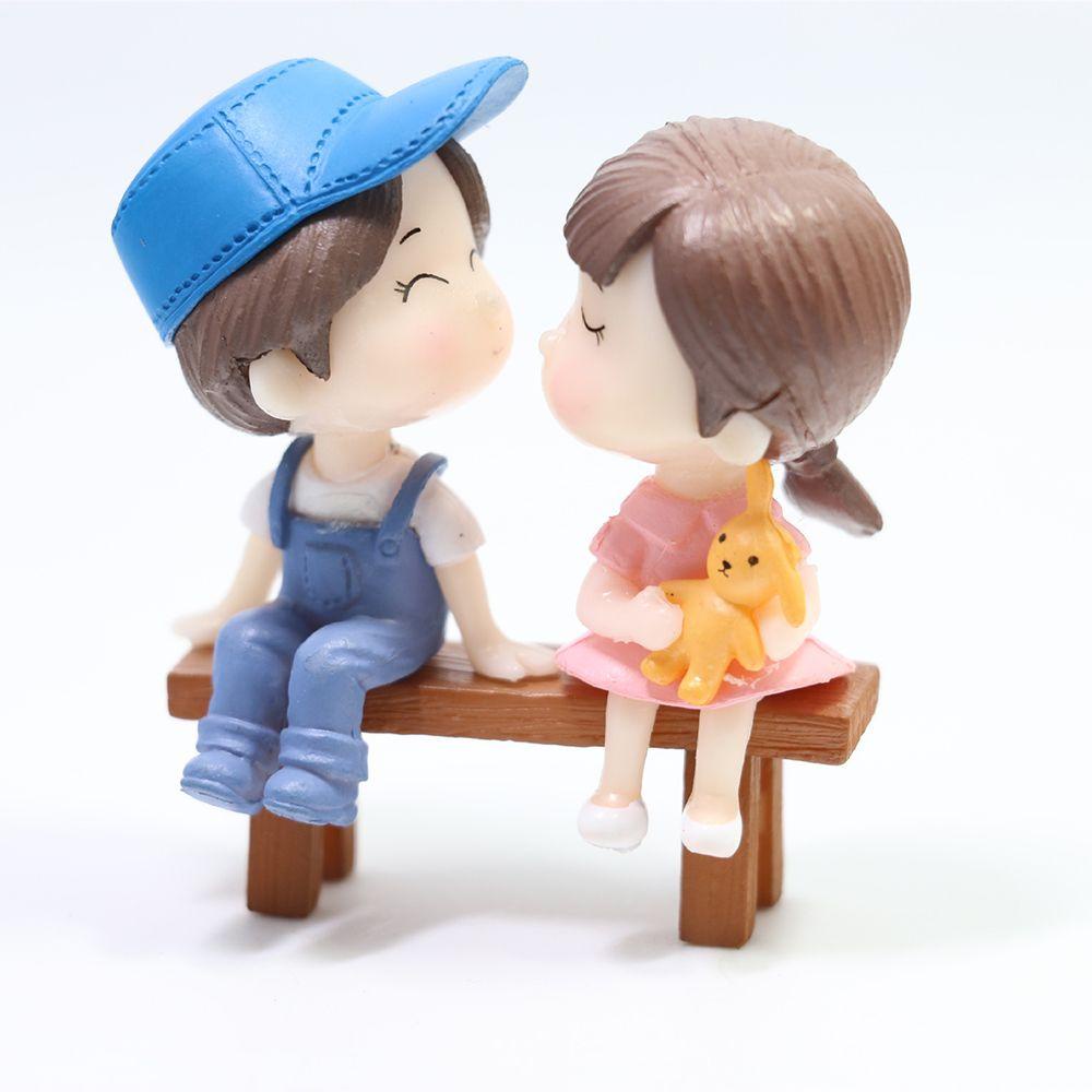 Bộ 2 Mô Hình Cặp Đôi Trang Trí Bánh Kem