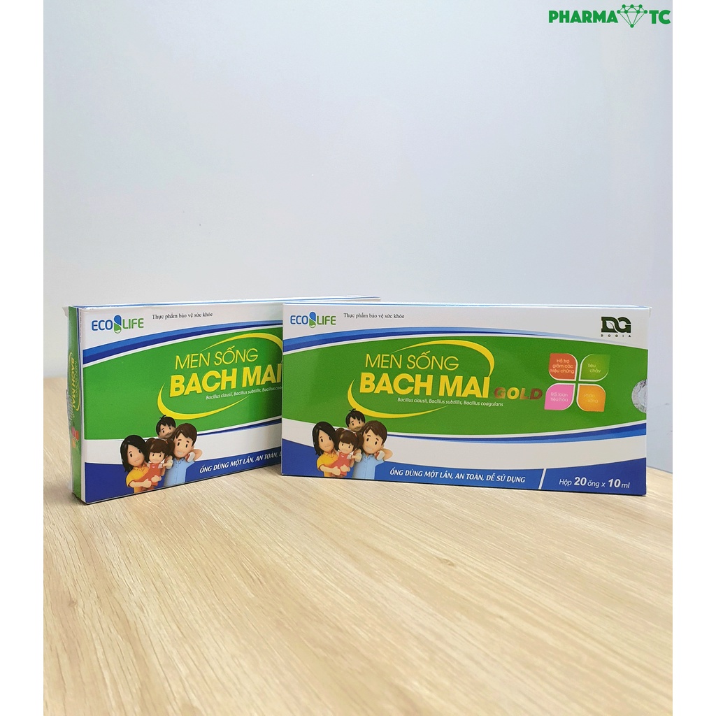 Men sống Bạch Mai Gold, tiêu hóa tốt, tăng đề kháng với Kẽm gluconat - Hộp 20 ống 10ml - PharmaOTC