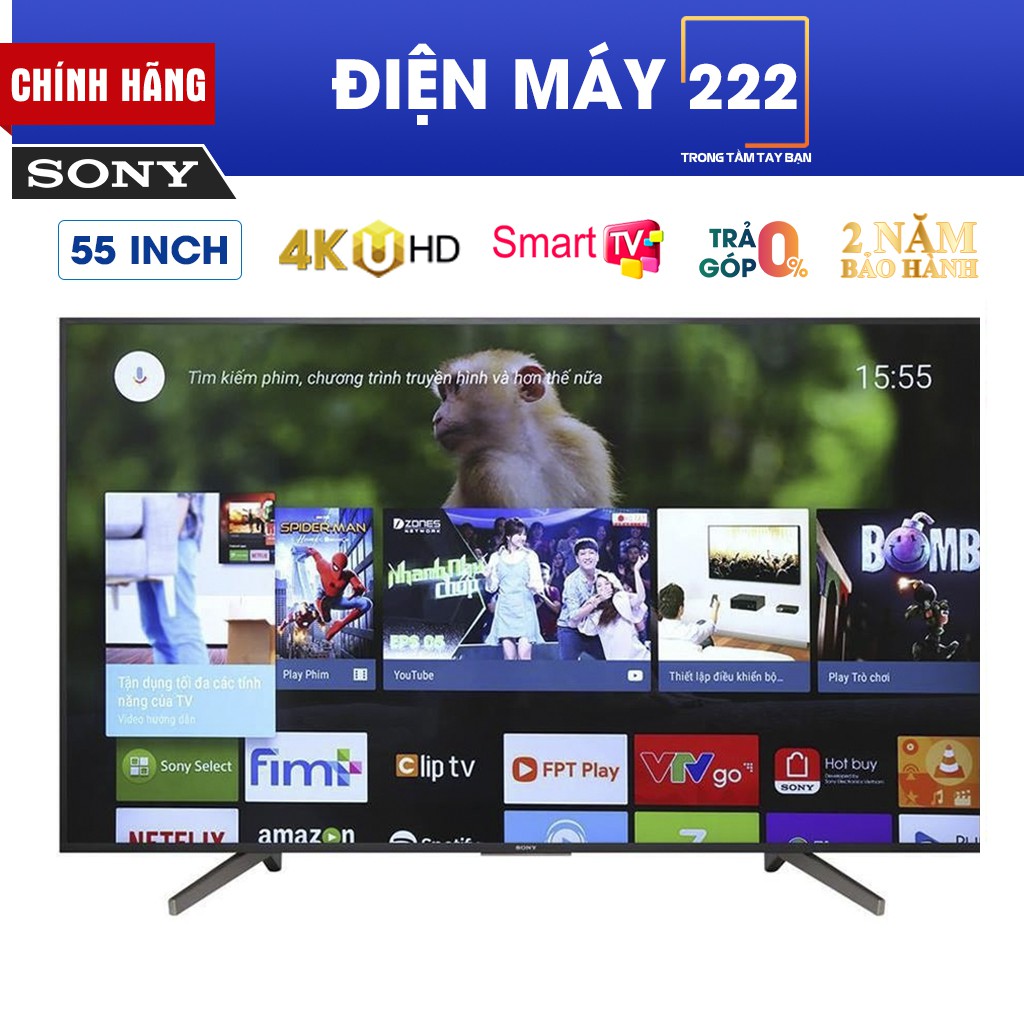 [Freeship HN] Android Tivi OLED Sony 4K 55 inch KD-55A8H chính hãng