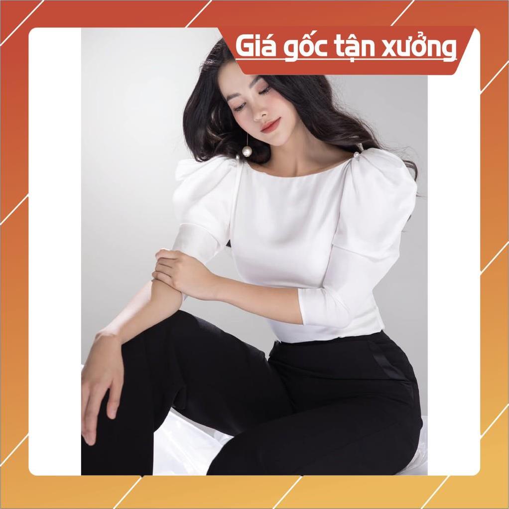 [Hàng Chất Lượng] (Ảnh Thật) Áo Lụa Tay Phồng Vai Đính Châu | BigBuy360 - bigbuy360.vn