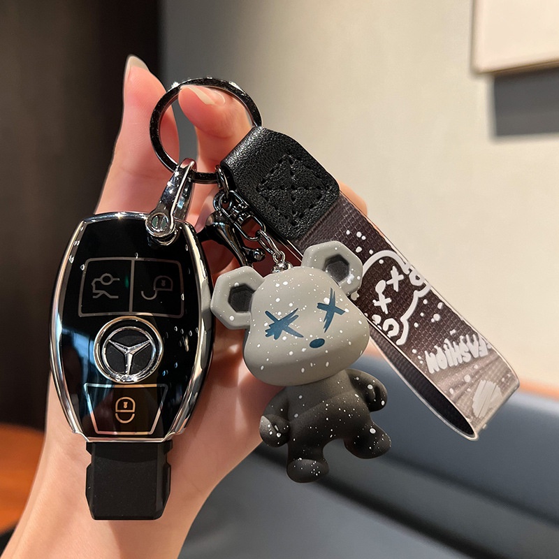 Vỏ Bọc Chìa Khóa Xe Hơi Mercedes Benz E300l C260l A200l Glc300 Buckle Gle GLA GLB Bằng Tpu