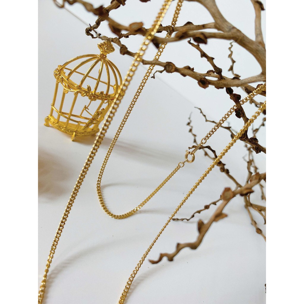 DÂY CHUYỀN MẶT ĐÁ TRẮNG SECONDHAND NHẬT BẢN BOU JEWELRY VINTAGE MÃ VC023