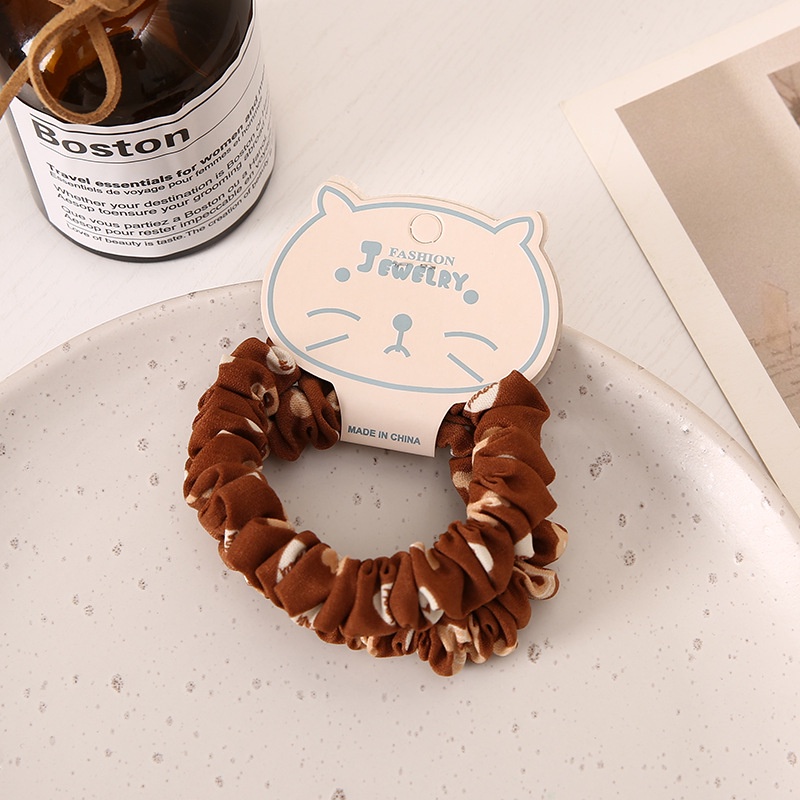 Buộc tóc scrunchies cute hình gấu