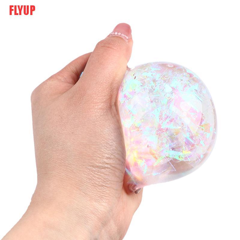 FLYUP Funny Squeeze Sticky Wall Ball Toys Squeezable Pressure Stress Relief Ball Toy