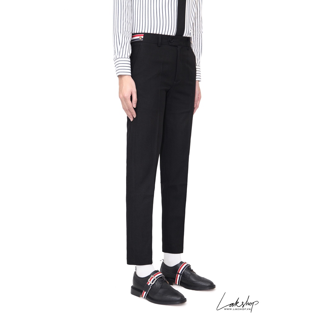 Quần âu T.B Striped Arm Band Black Trouser
