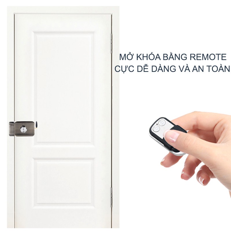 Khóa điện từ không dây R02 điều khiển từ xa kèm 2 remote sóng RF