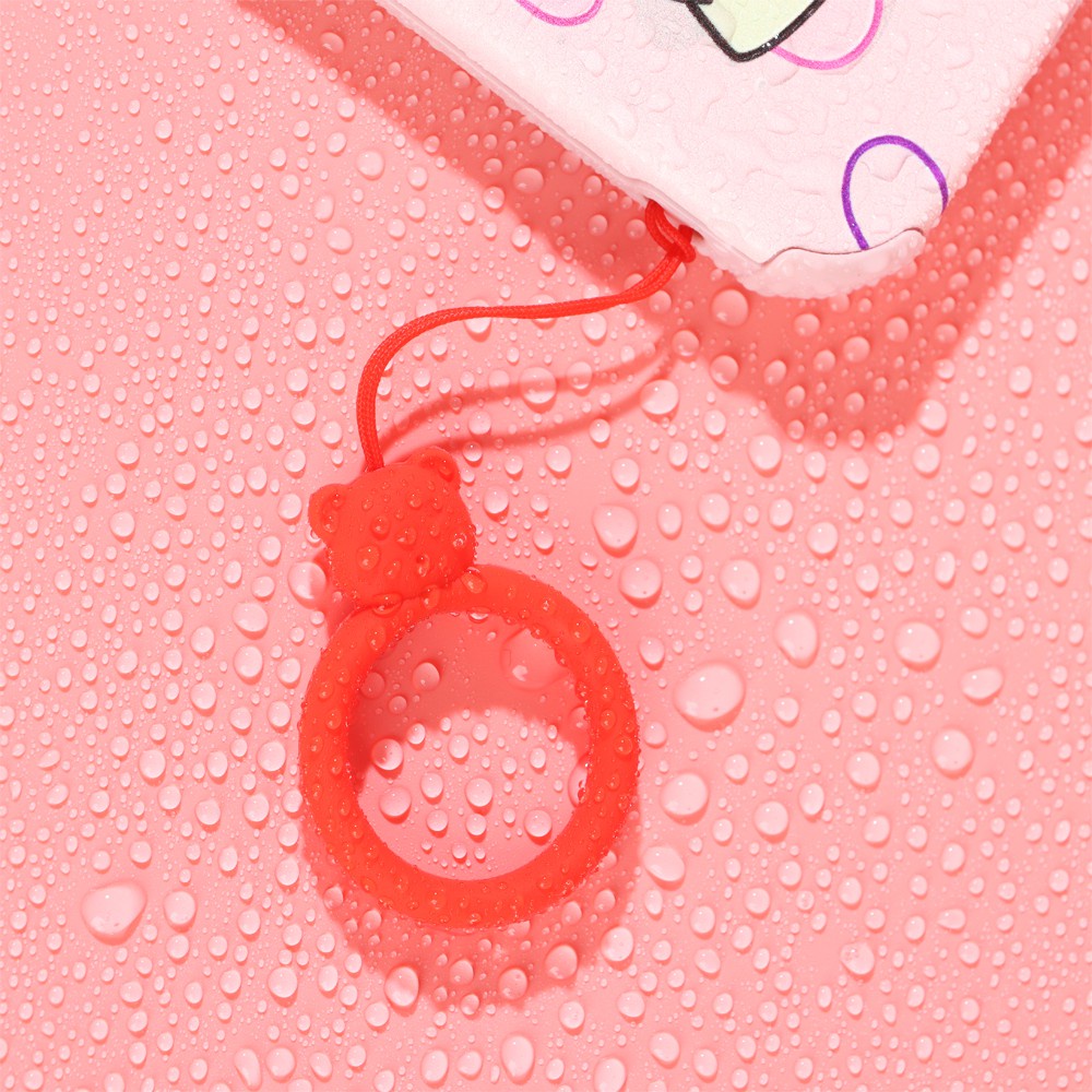 Dây buộc điện thoại/vỏ đựng hộp sạc tai nghe/đĩa u chống thất lạc bằng silicon mềm hình gấu nhiều màu tùy chọn