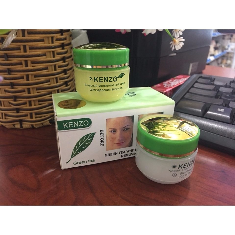BỘ SẢN PHẨM KEM NGĂN NGỪA NÁM VÀ LÀM TRẮNG DA KENZO TINH CHẤT TRÀ XANH