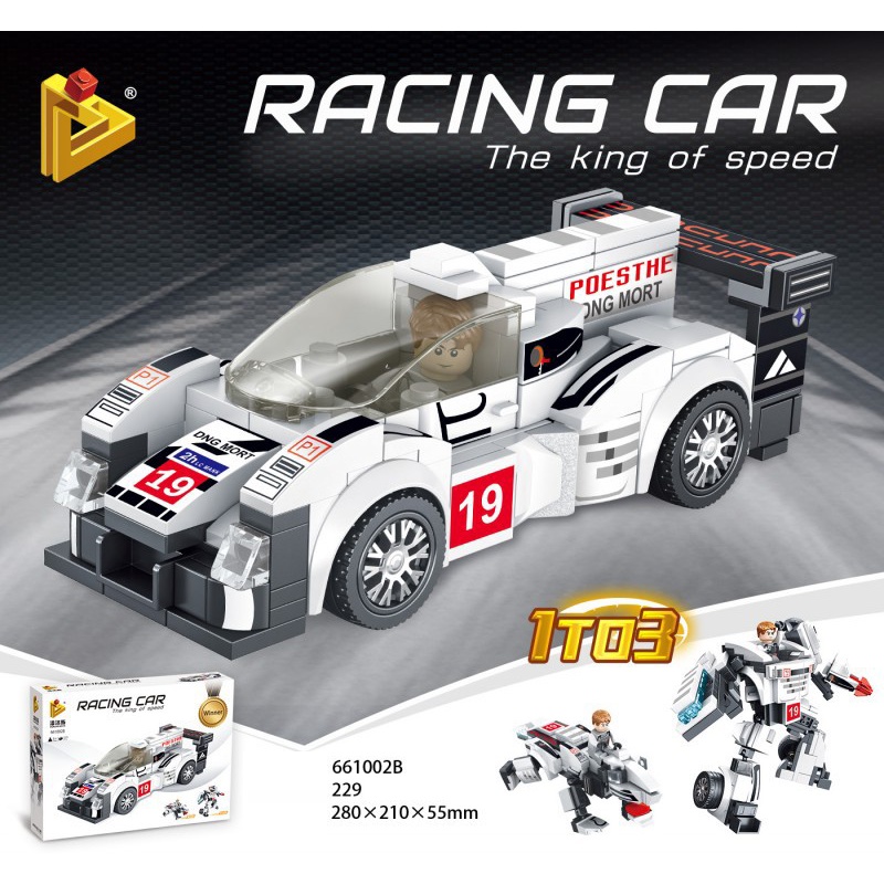 BỘ ĐỒ CHƠI XẾP HÌNH Mô Hình Xe OTO Biến Hình, Lắp Ghép Mô Hình Robot Biến Hình