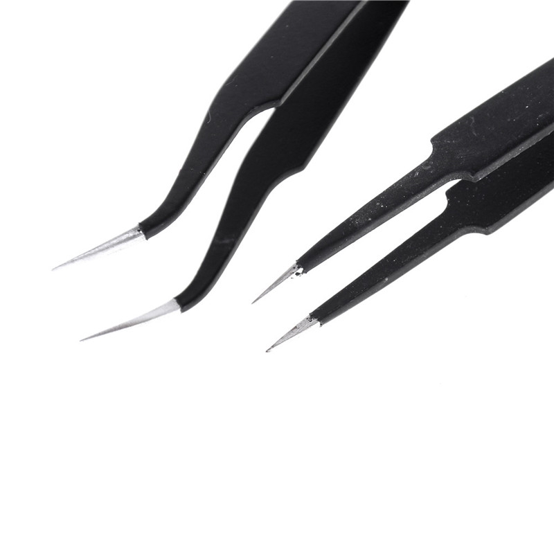 Set 2 Nhíp Đầu Thẳng / Cong Chống Tĩnh Điện ESD